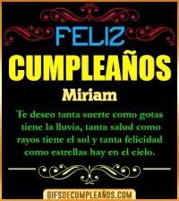 GIF Frases de Cumpleaños Miriam